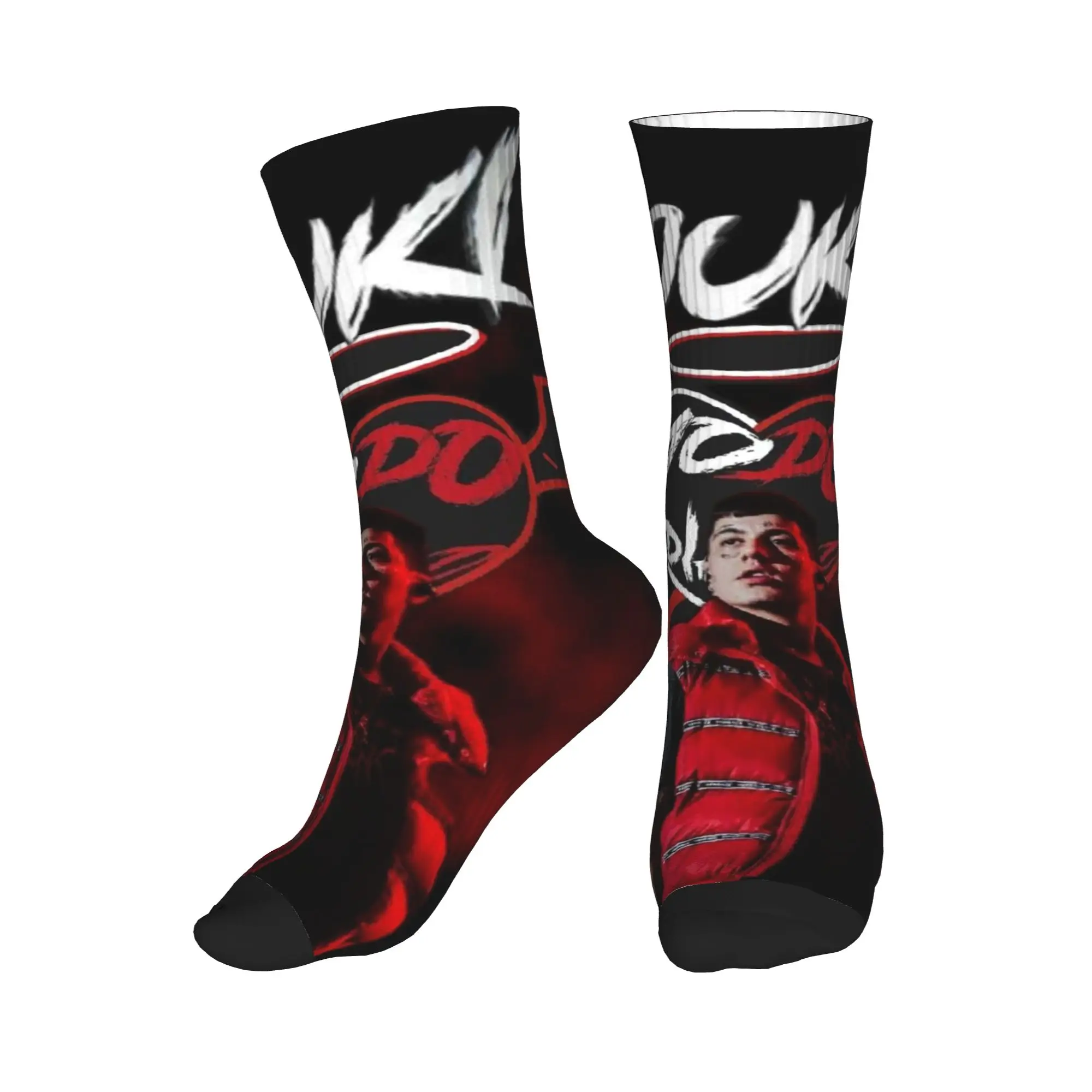 

All Seasons Duki Singer Rapper Accessories Sport Middle Tube Socks Sweat Absorbing Crew Socks Funny Stockings for Men Women