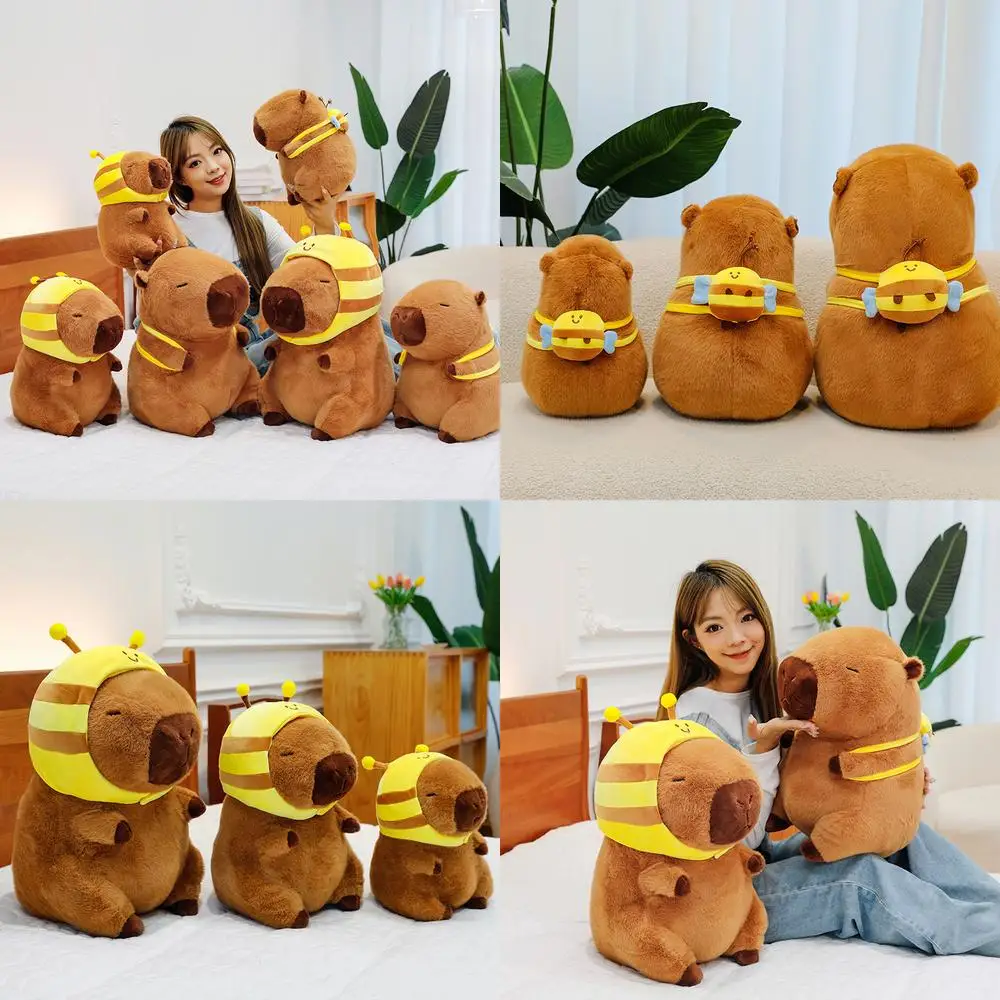 かわいいぬいぐるみ キャピバラ蜂の漫画バックパックぬいぐるみ人形 大きな面白いぬいぐるみ 子供の誕生日プレゼント卸売
