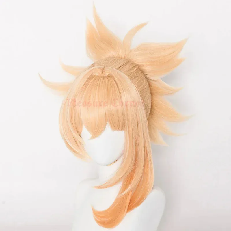 2025 yiyi2025yiyiGenshin Impact Yoimiya Cosplay Perücken Requisiten Hitzebeständige synthetische Perücke eingebaute Haarnetze
