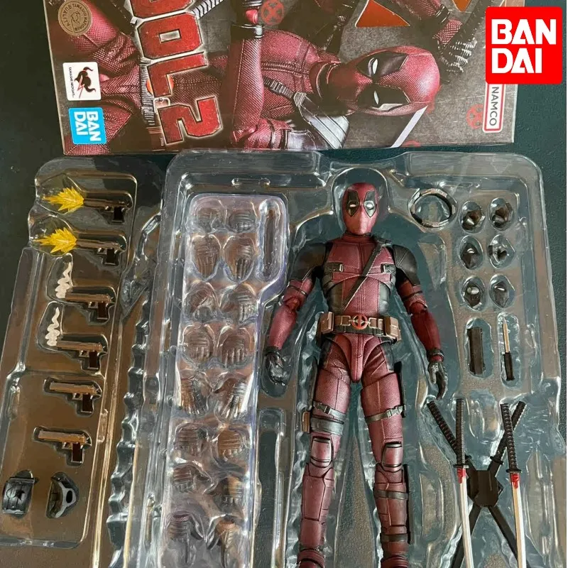 

Original Bandai Anime Action Figuredeadpool 2 Shfiguarts Superhero Finished Model Kit Collection Toy Gifts Model