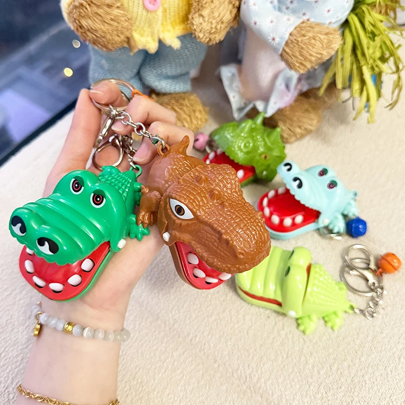 Crocodile Teeth Toys Keychain Children's Crocodile Bites Fingers