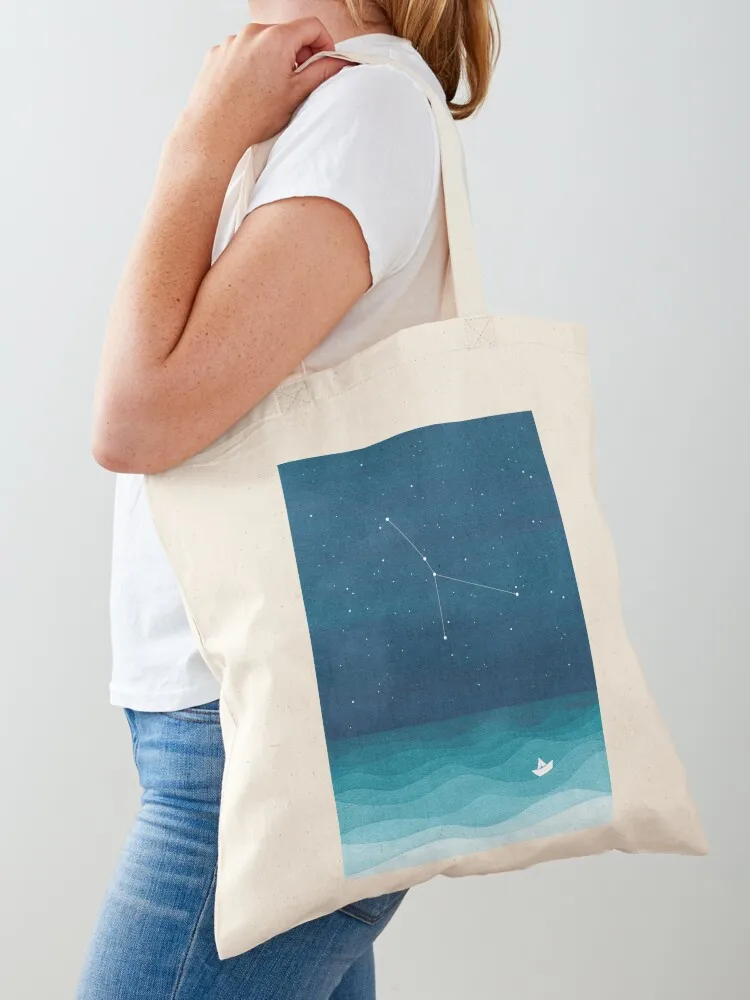 

Cancer Constellation, paper boat Tote Bag reusable shopping bag Shopper handbag Woman shopper bag tote men