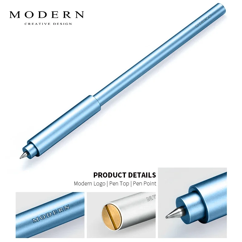

Germany Modern Aluminum Rotating Inspired Pen Creative Gel Pen Business Metal Pen 0.5mm Signing Pen 1PCS