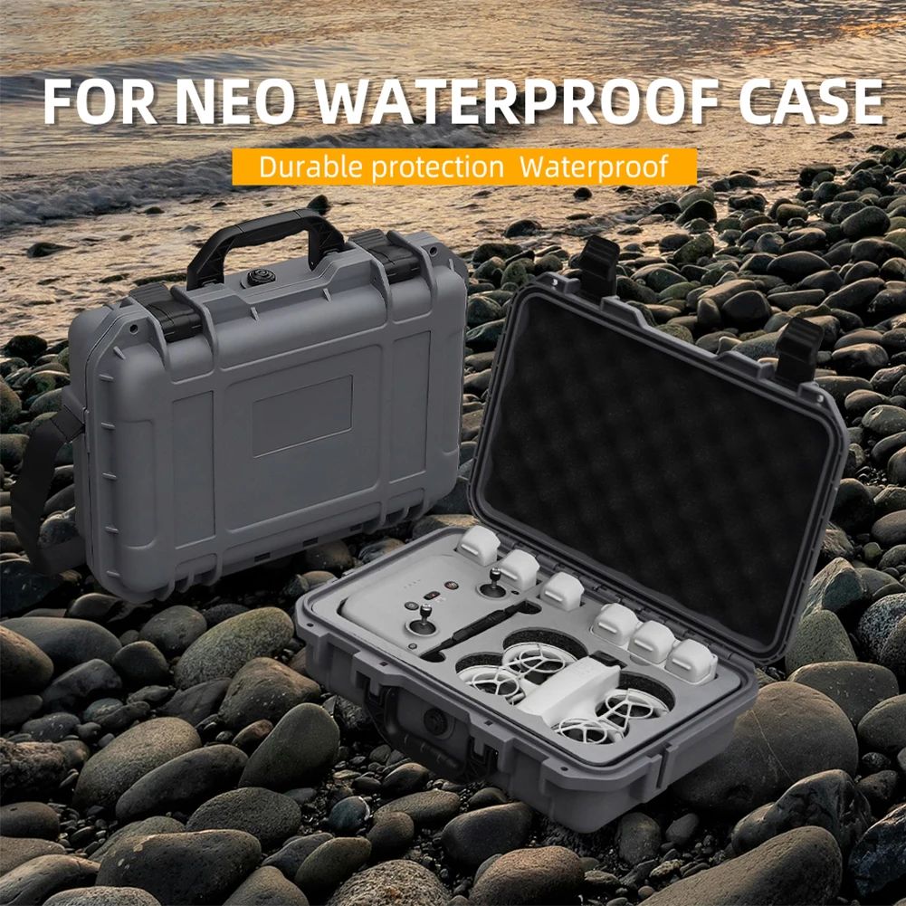 กล่องกันระเบิดสำหรับ DJI Neo ถุงเก็บของกระเป๋าใส่คอมพิวเตอร์เคสพกพาแบบพกพากันน้ำสำหรับอุปกรณ์เสริมโดรน DJI Neo