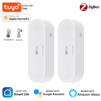 Tuya Smart Zigbee Temperature And Humidity Sensor HomeKit Indoor Thermometer For Home Work With Alexa Google Home Assistant