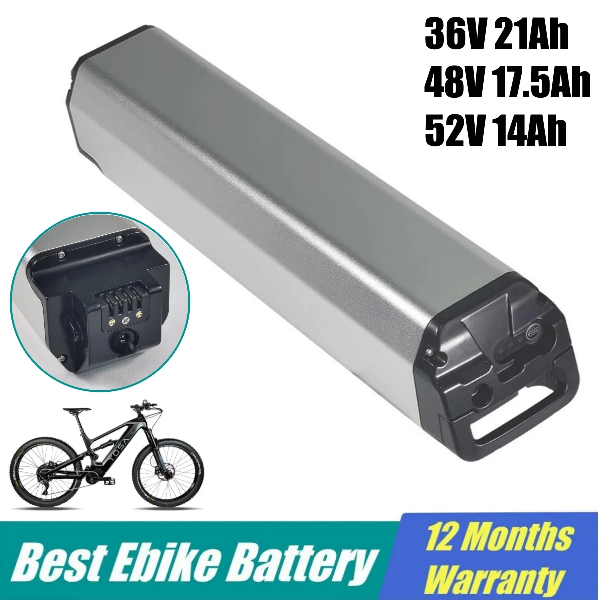 

Upgrade 48V 17.5Ah Integrated Ebike Battery EUNORAU Luna Cycle Z1 X2 Enduro Dengfu E10 Hidden Electric Bike Battery 36V 52V