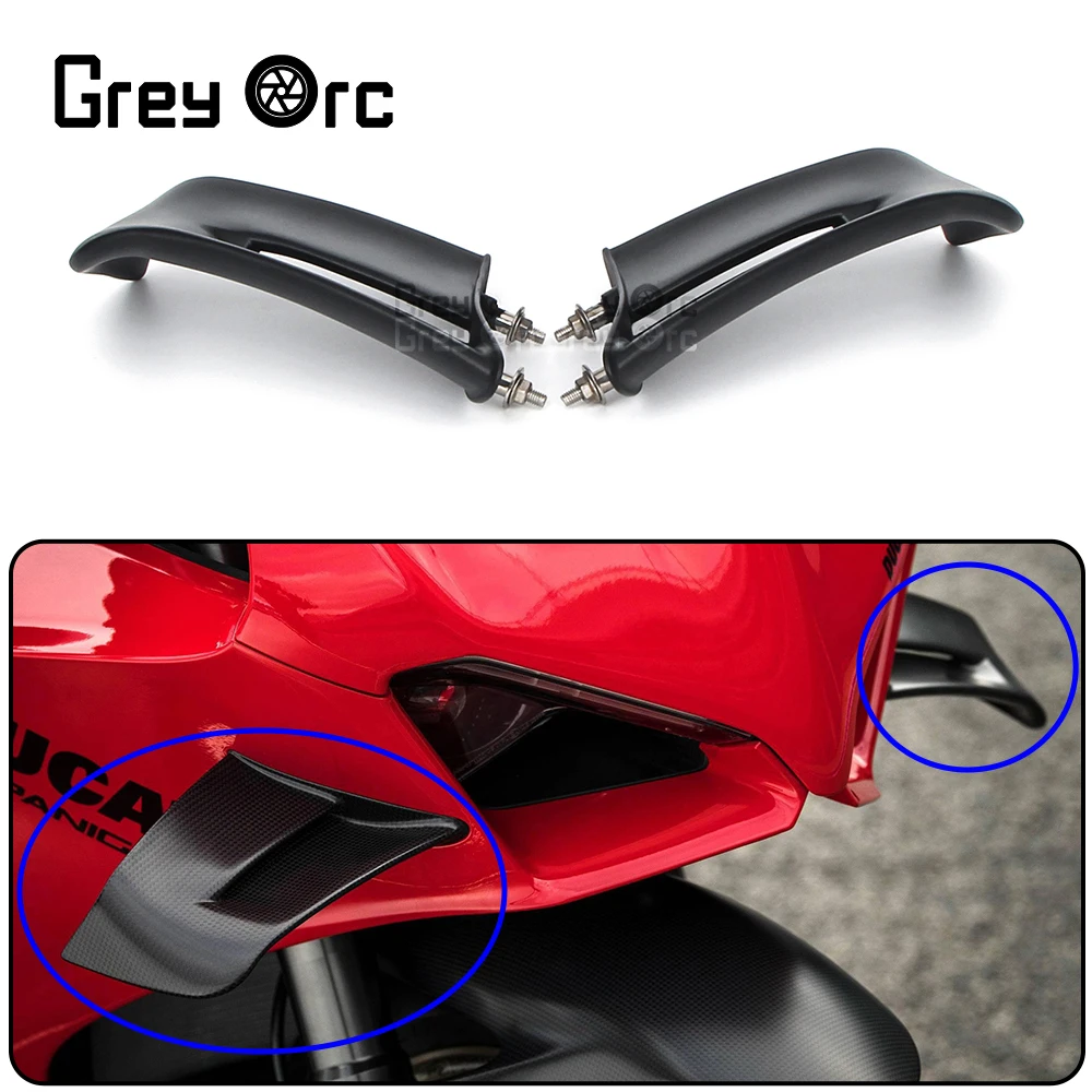 

Motorcycle Front Aerodynamic Wing Kit Spoiler Deflector Cover Fairing For Ducati Panigale V4 V4S V4R 2022 2023