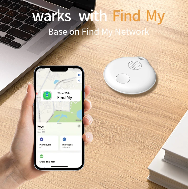 mini GPS Tracker for Dogs Pet Cats Locator Only Compatible with iOS Find My APP Global Anti-loss Device Smart Tag for Keys