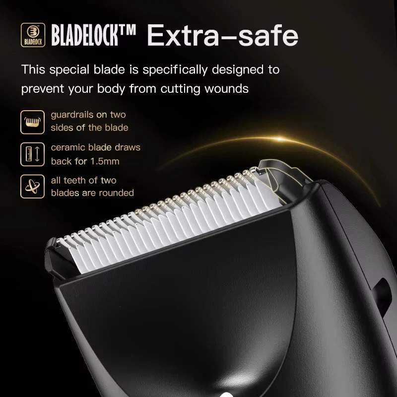 Professional Groin Body Hair Trimmer Ball Shaver for Men Body Grooming Clipper Rechargeable Ceramic Trimmer Bikini Epilator image 3