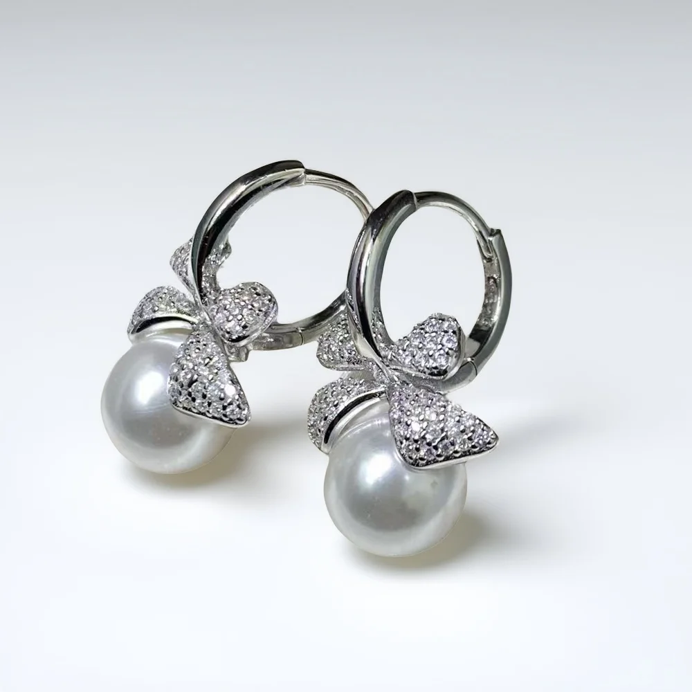 

4 шт. аксессуары из жемчуга «сделай сам», пустой держатель для сережек-гвоздиков, модный держатель для сережек с бантом золотого и серебряного цвета, с круглыми бусинами диаметром 9-11 мм.