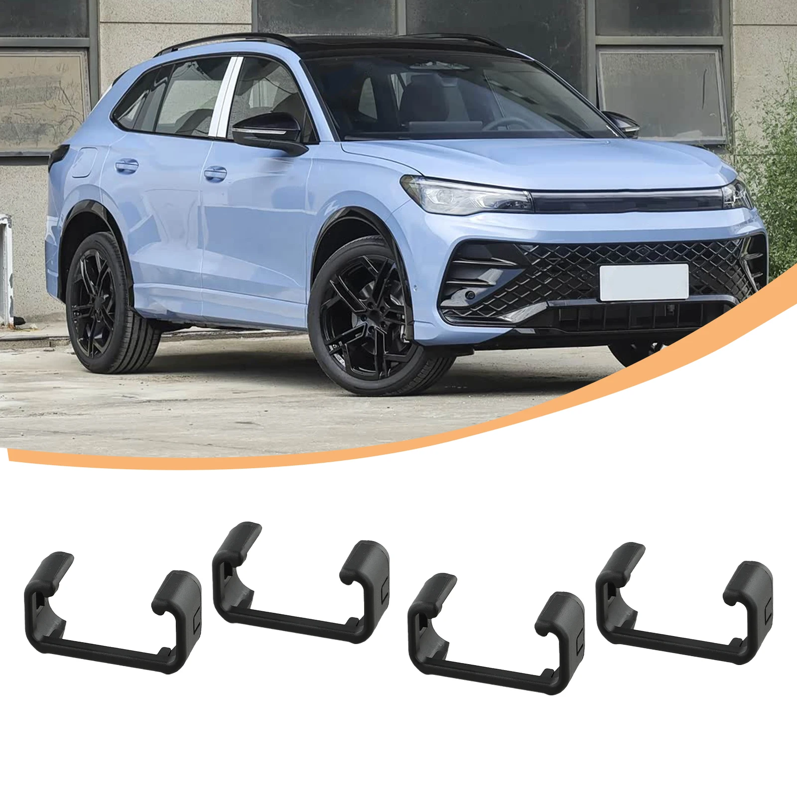 

4pcs Car Seat Slide Rail Blanking Cap 5N0881347A For Polo For Tiguan For Sharan Car Seat Slide Trim Cover Clip Buckle