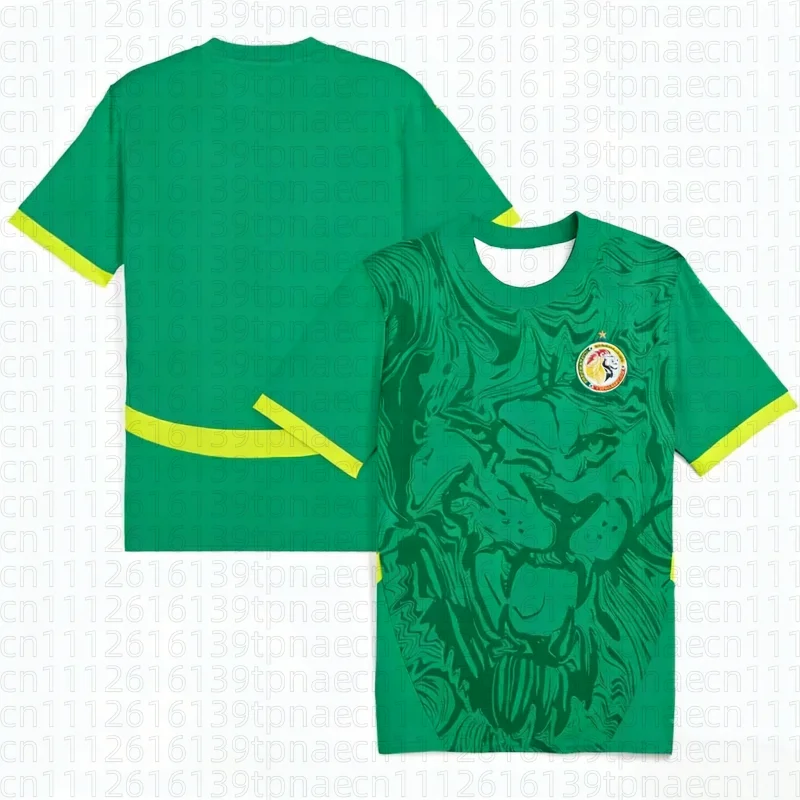 Schnell Trocknend Atmungsaktives Senegal Fußball-T-Shirt Sommer Outdoor Sport Lässiges Lockeres Modisches Trikot Alltagskleidung Familie Kinder T-Shirts
