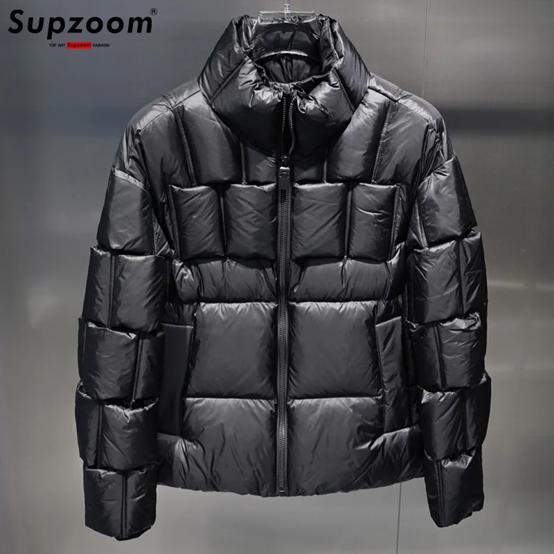 

Supzoom 2025 New Arrival Top Fashion Concave Convex Weaving Autumn And Winter Large Warm Coat Casual Down Jacket Men
