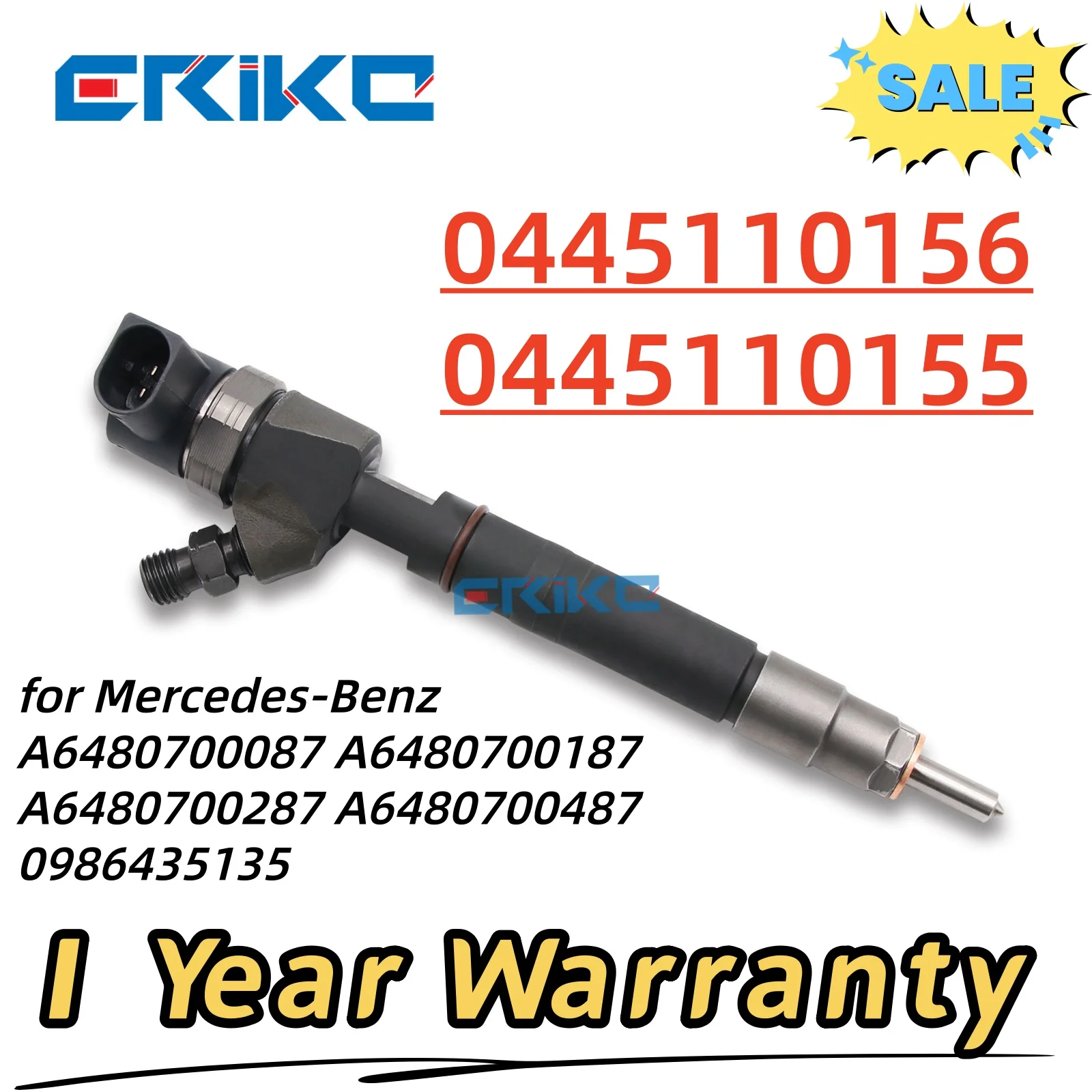 

Common Rail Injection 0445110156 0445110155 A6480700187 A6480700087 Diesel Fuel Injector for Mercedes-Benz 6480700187 6480700087