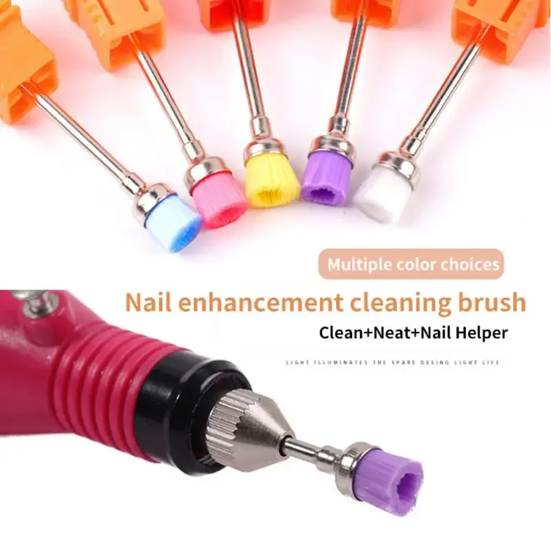 Portable Manicure Drills Cleaning Brush Cleaner Electric Manicure Drills Nail Art Nail Drill Bit Clean Tool Nail Accessories