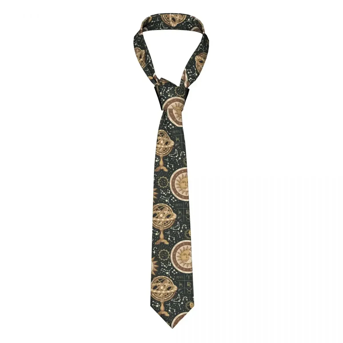 

Mens Tie Slim Skinny Vintage Sun Moon Stars Necktie Fashion Free Style Men Party Wedding