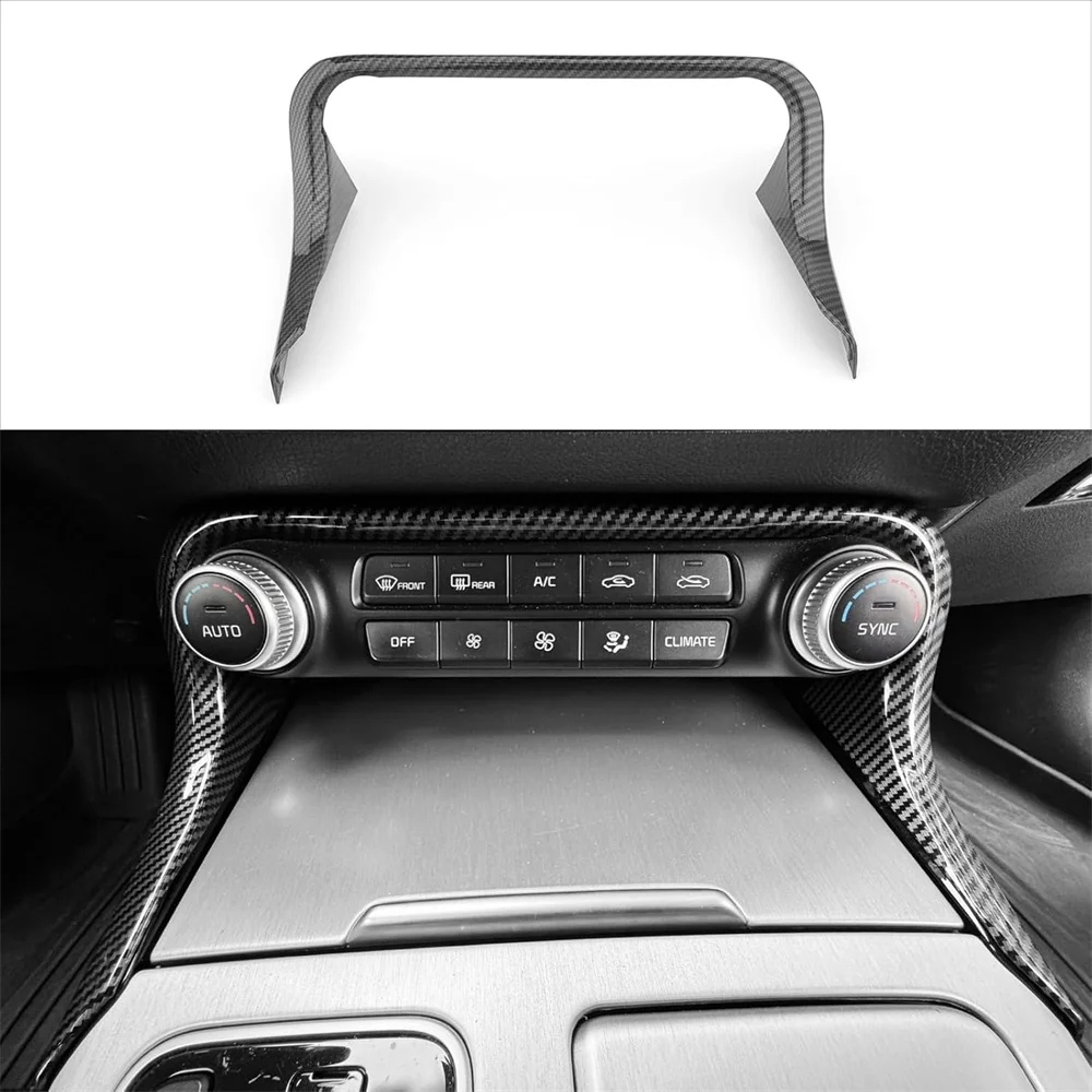 

Carbon Fiber Texture Car Air Conditioning Panel Frame Cover for Kia Stinger 2018-2023 Interior Decoration Accessories