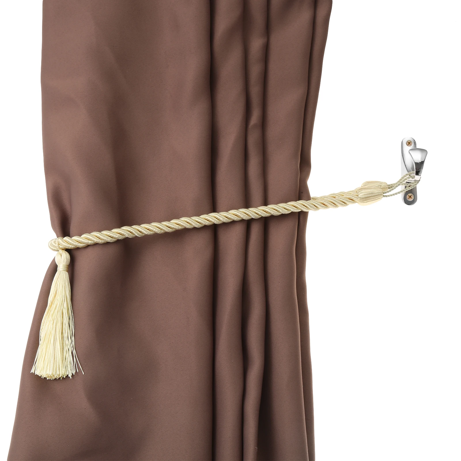 

2pcs Curtain Holdbacks Minimalist Hooks w/screw Alloy Tie Backs Wall Mouted Bronze/Silver/Black Hanging Coat Bag Hat Keys Towels