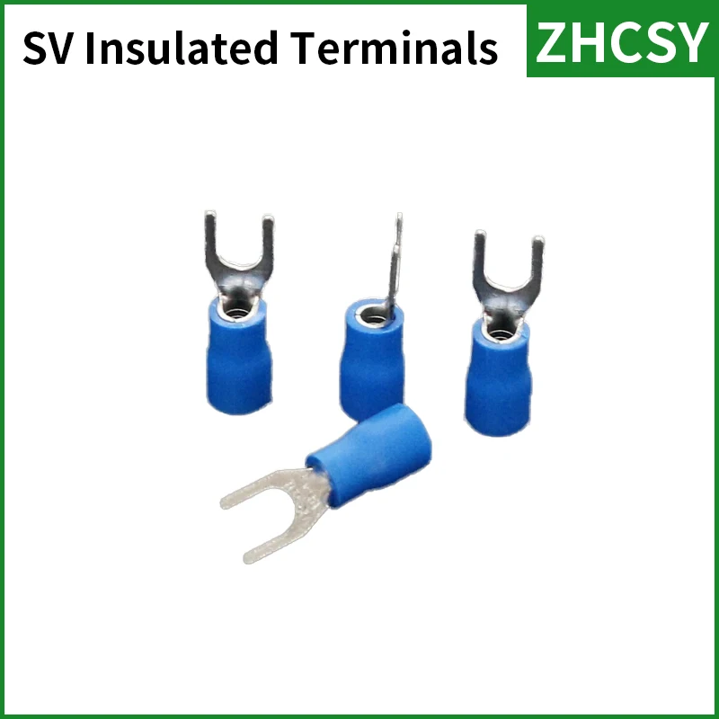 SV1.25-3S/4S/5S/6/8 2-3S/4/5/6 Furcate Cable Wire Connector Pre-Insulating Fork Spade 22~14AWG Crimp Terminals