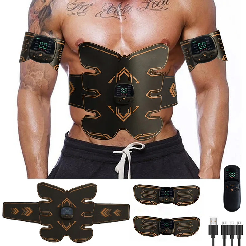 

EMS Muscle Stimulator ABS Trainer Abdominal Toning Belt Muscle Toner Body Arm Leg Belly Lose Weight Fat Burn Home Gym Fitness