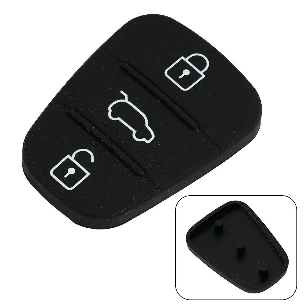 1pc Car Replacement Rubber Key Pad For HYUNDAI I20/i30/ /ix35/ix20 For Rio Venga Key Button Cover Practical Automotive Accessory