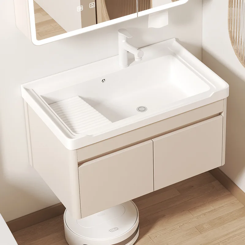 Combinazione di mobili da bagno in lega di alluminio a nido d'ape per piccoli appartamenti domestici, balcone, lavanderia, piscina con lavabo, bagno era