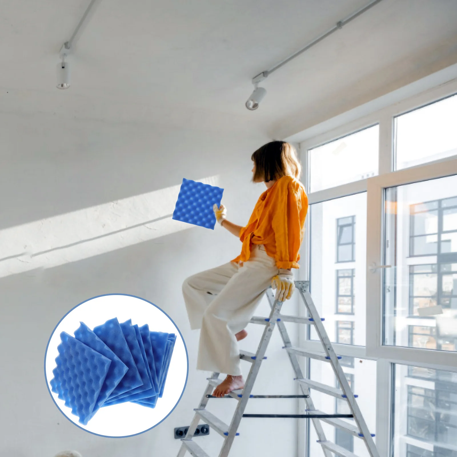 

12pcs Soundproofing Panels Self-Adhesive Acoustic Foam For Walls Ktv Studio Monitor Subwoofer Speaker Pads Sound Dampening Panel