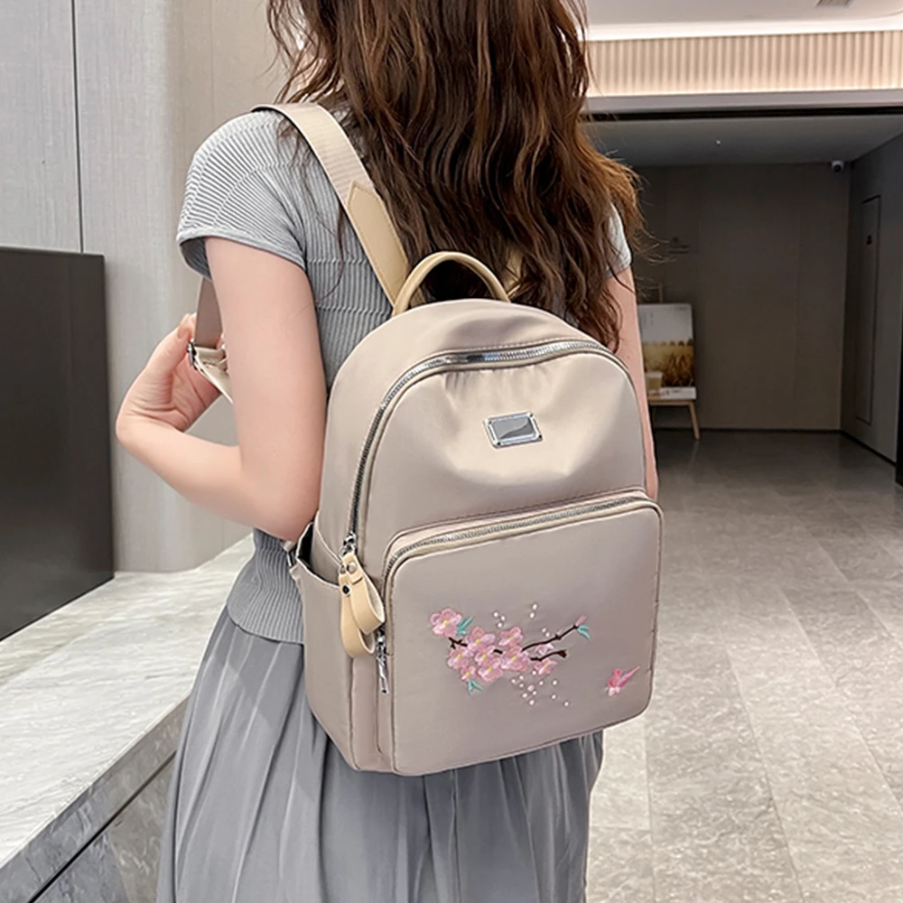 Fashion Flower Pattern Design Ladies Backpack Multifunctional High Quality Oxford Cloth Women\'s Student Backpack New Travel Bag