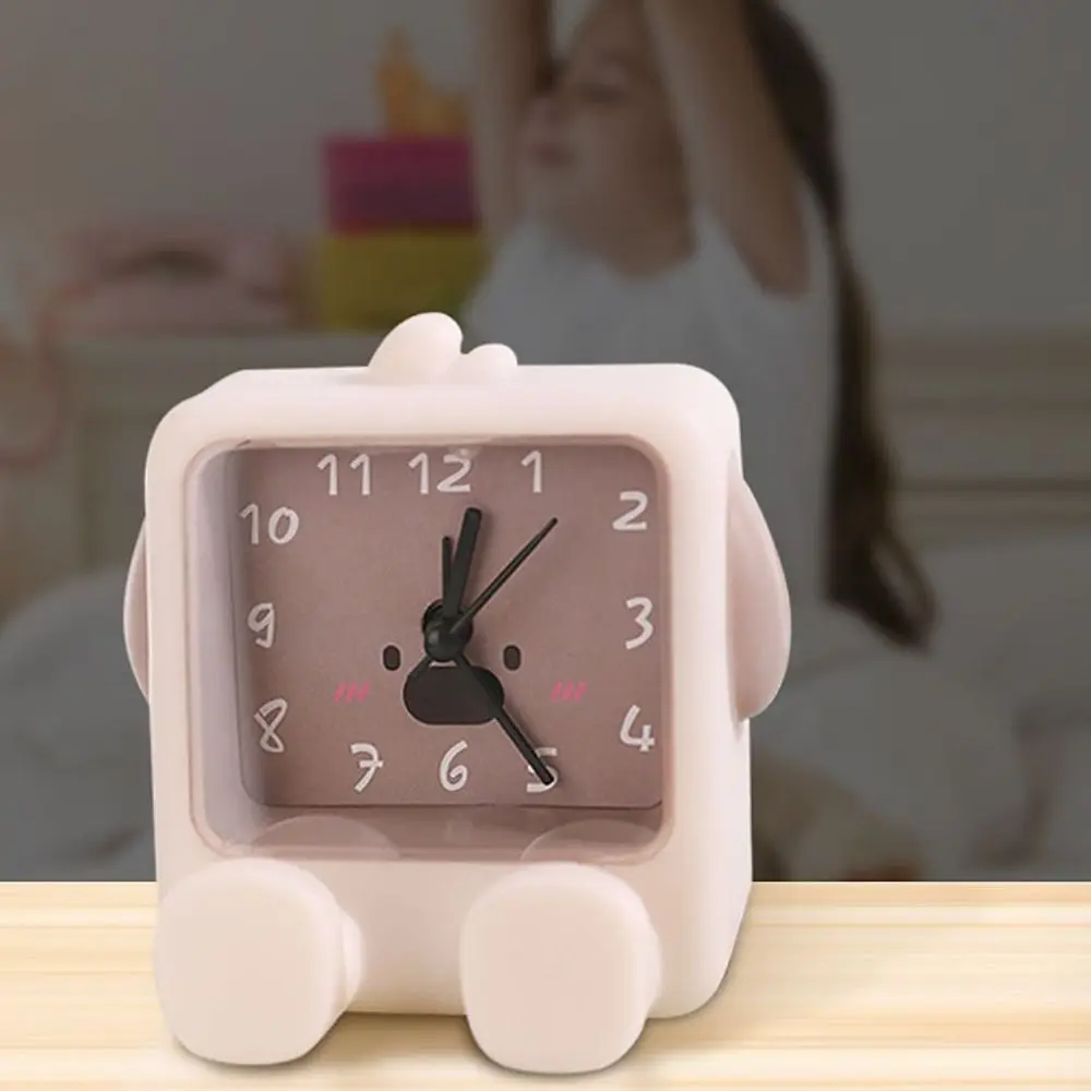 Phone Stand Desktop Clock Phone Holder Multi-functional Statue Cartoon Children's Alarm Clock Anti-slip DIY Crafts
