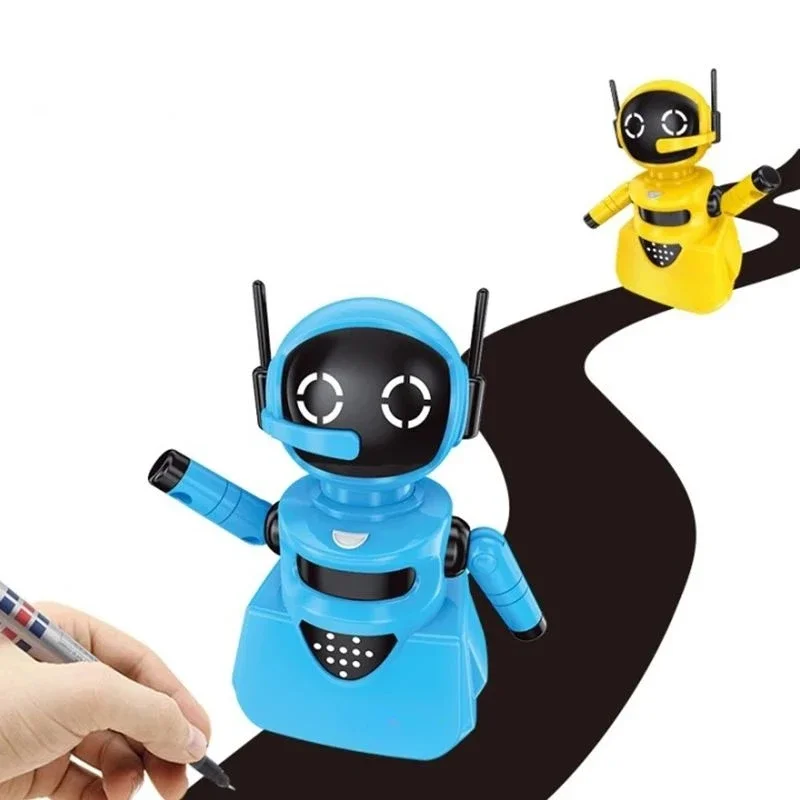 Tracer bot conjunto mini caneta inteligente indutiva rastreamento robô codificação brinquedos educativos presente do feriado máquina de caneta mágica