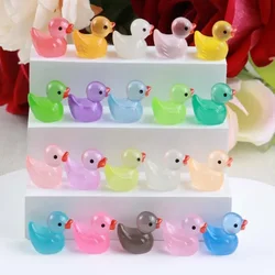20/50/100Pcs Resin Mini Duck Miniature Figurines Ornaments Decor Yellow Animal Garden Crafts Tiny Duck Landscape Plants Fairy