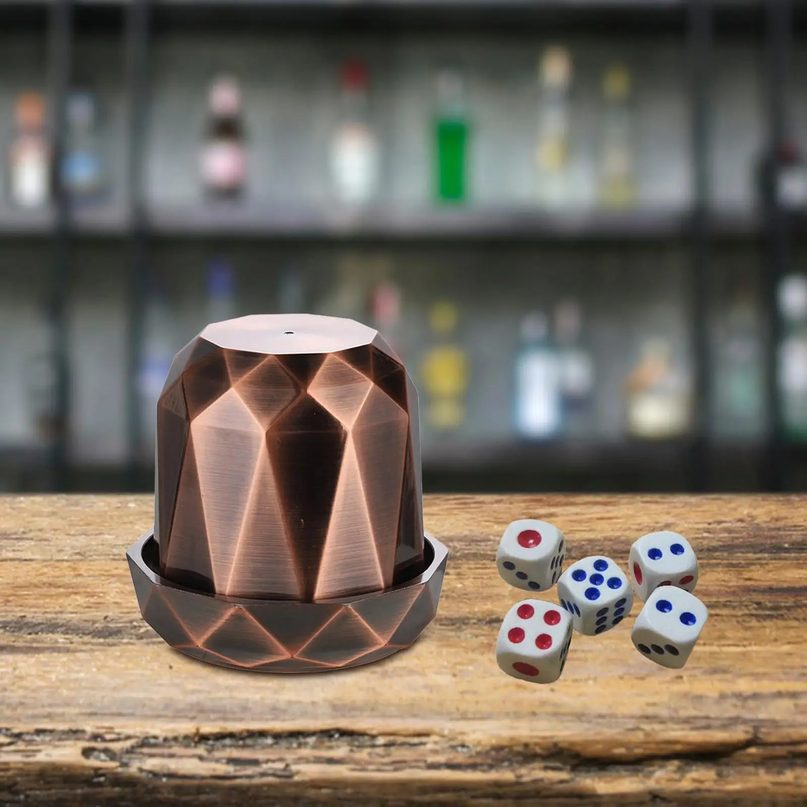 Dobbelstenen Spelletjes Cup Dobbelstenen Shaked Cup Comfortabele Praktische Familie Dobbelstenen Spelletjes met 5 Dobbelstenen Hand Gevoel Dobbelstenen Cup Set voor Thuis Bar