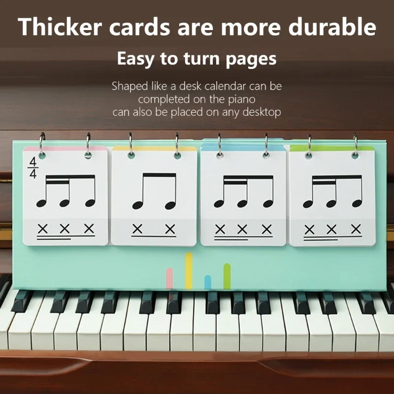 Piano Flash Cards,Piano Rhythm Cards,Music Flash Card for Piano,Music Flash Cards,Music Rhythm Learning Tools for Boy Girls Kids