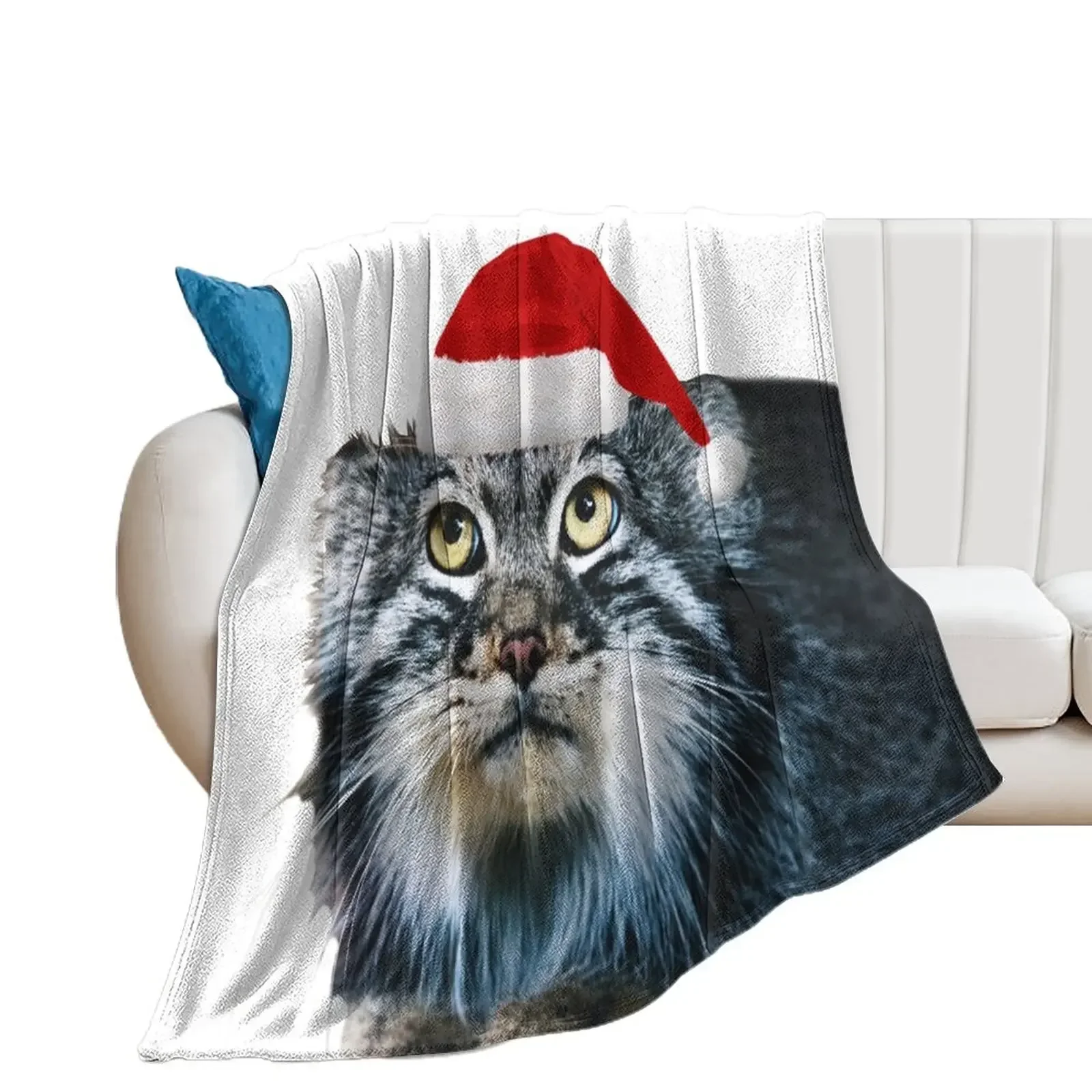 Christmas Pallass Cat Throw Blanket Soft Beds Blankets For Sofas Vintage Blankets