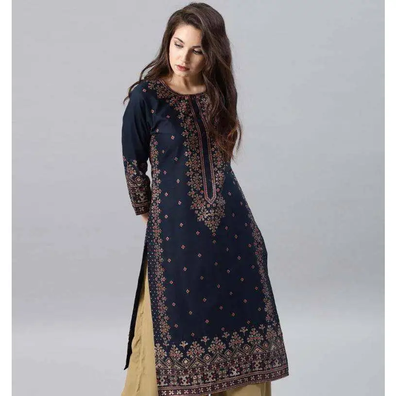 Women Kurt Casual Dress Long Sleeve Straight Casual Ethnic Flower Mandarin O-Neck Round Regular Size 3D Design Suitable.