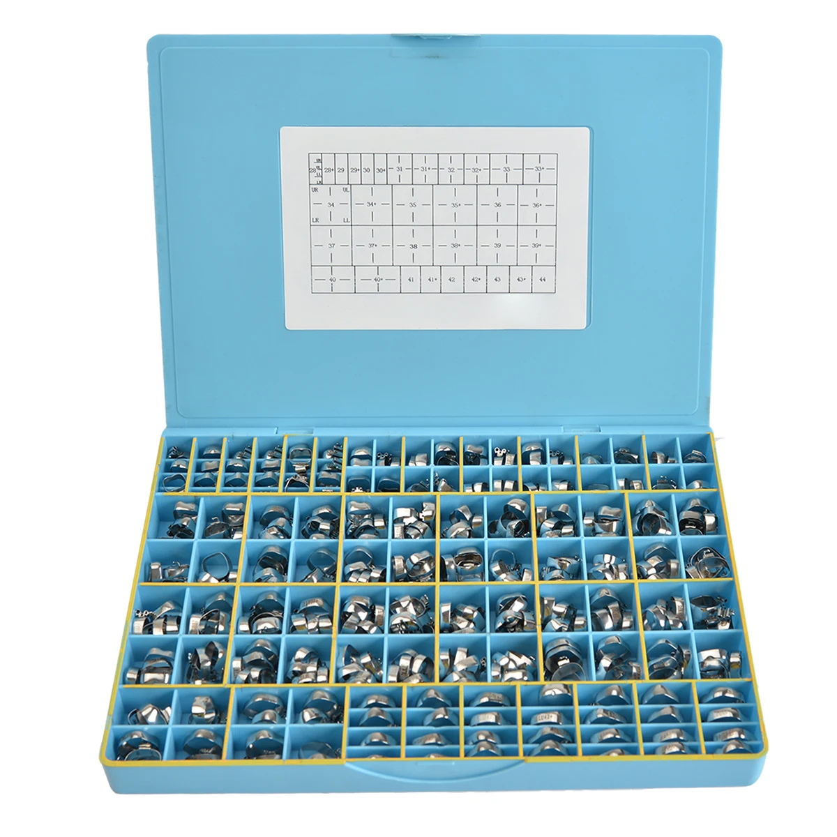 85 Sets AZDENT Dental Orthodontische Bukkalröhren-Bänder 1. Molaren Zähne Roth 0.022 # 28-44 Dreifachrohre U/3 L/2 Konvertierbar für die Zahnmedizin – Detail 1