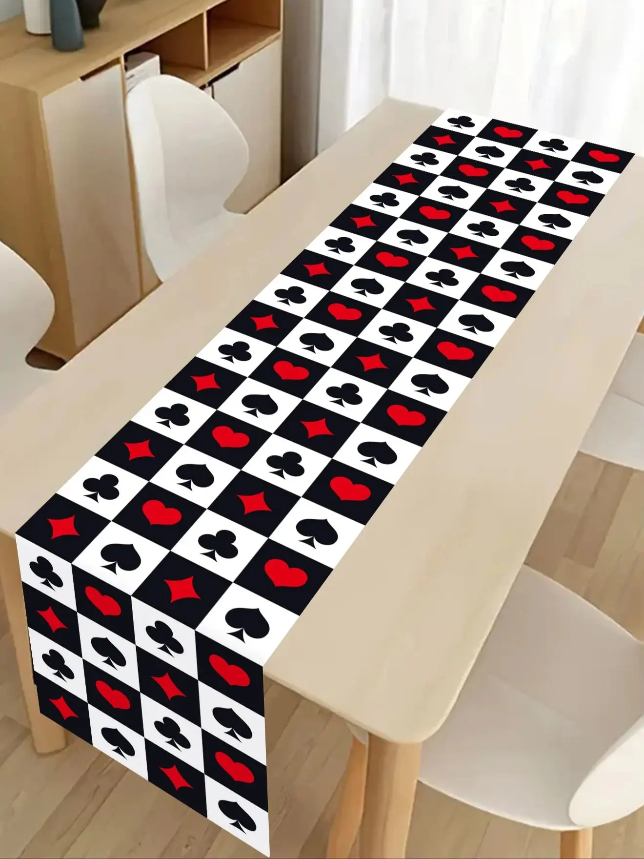 Poker Card Thema Tafelloper Tafelkleed Poker Night Party Decoratie Poker Card Verjaardagsfeestje Supplies Thuis Eettafel Decor - afbeelding 2