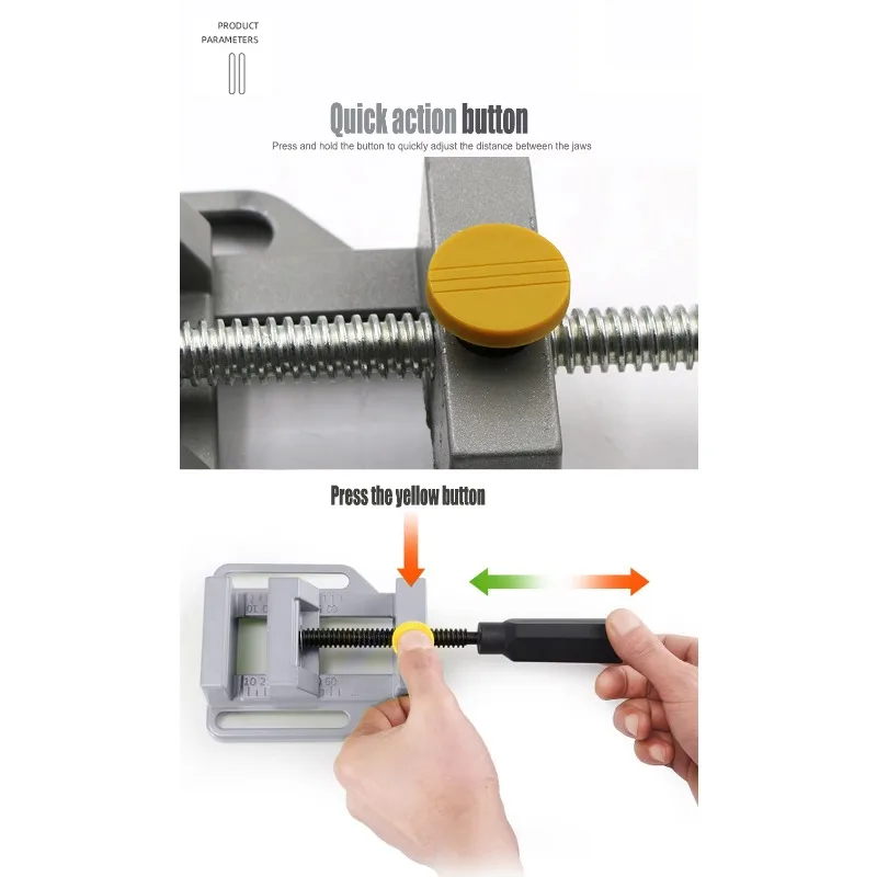 1Pc Single Handle Quick Release Right Angle Clamp, Mini Flat Jaw Table Pliers Fastener, Multi-purpose Fixing Clamp for Welding, Woodworking Handcraft Projects