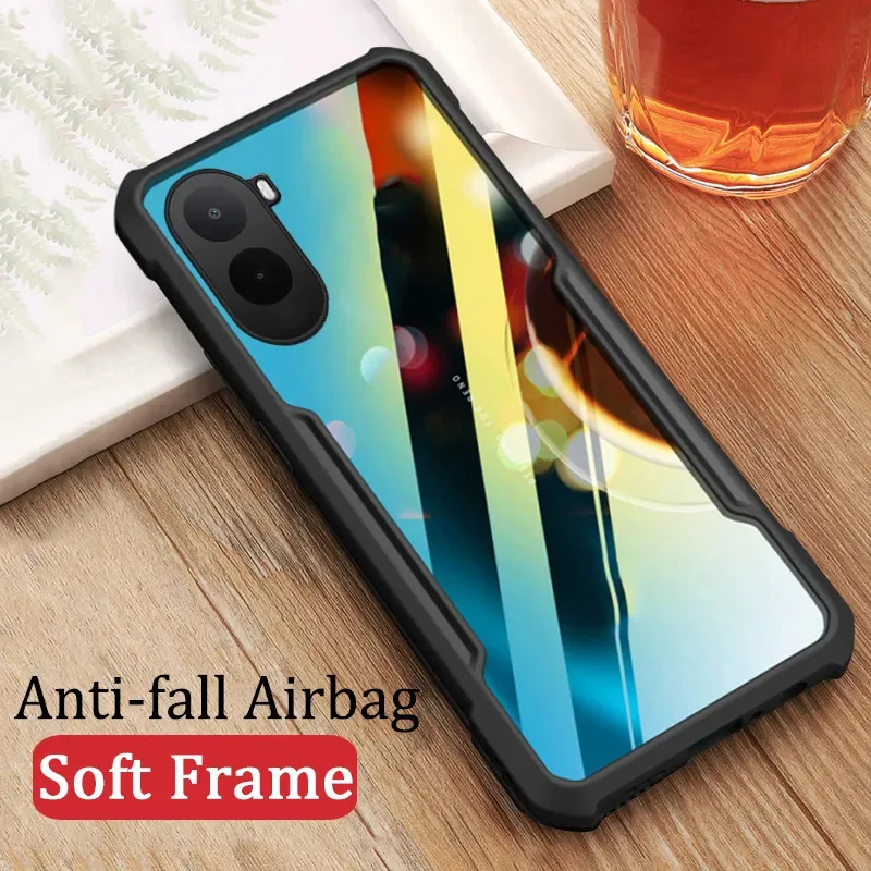 Skinlee Phone Case For Xiaomi Poco C81 Pro Case Clear Plastic Airbag Shockproof Hard Shell For Xiaomi Poco C71 Transparent Cover