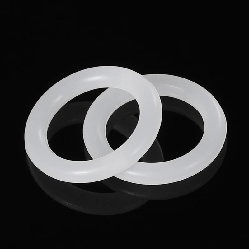 Food Grade Section Silicone O-ring White Vmq Cs 1/1.5/2/2.4mm Od 5mm~80mm O-ring Heat Resistant Sealing Rubber Gasket