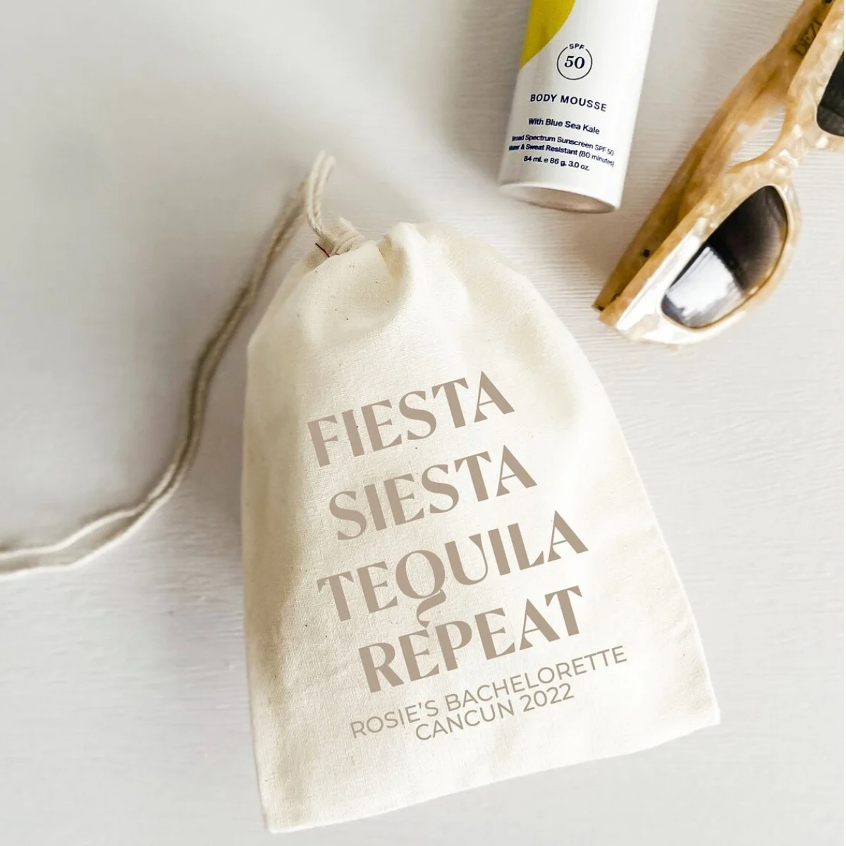 20PCS Fiesta Siesta Tequila Repeat - Bachelorette Party - Hangover Kit Bags - Hangover Recovery Kit - Custom Gift - Mexico Survi