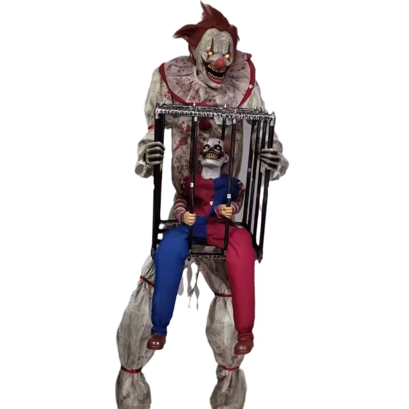 

Halloween knickknack red-haired clown resurrection ghost festival horror ornament creative decoration haunted house props
