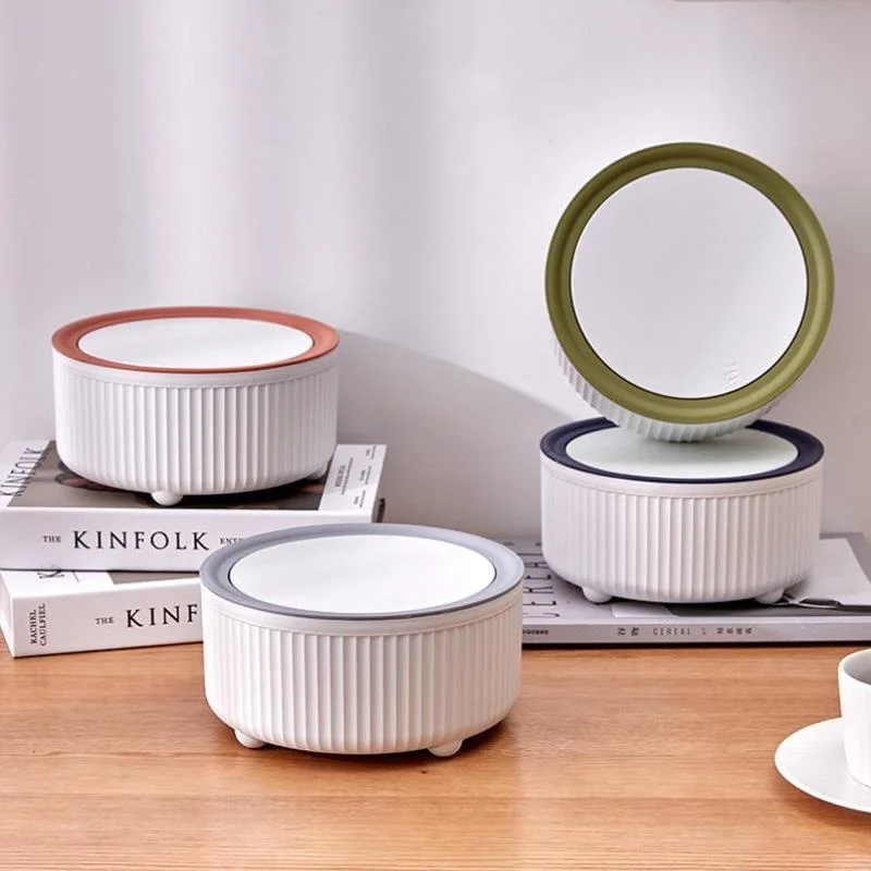 

Креативная настольная мусорная корзина с пластиковой крышкой для дома, круглая, для сортировки отходов, для ванной комнаты