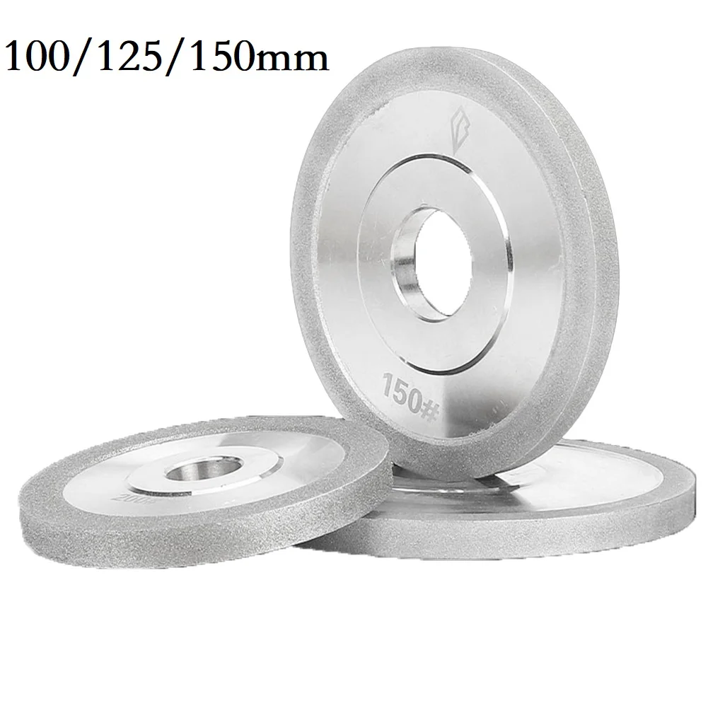 

100/125/150mm Diamond Grinding Wheel Grinder Circle Sharpener Disc 150 200 Grit For Tungsten Steel Milling Cutter Tool