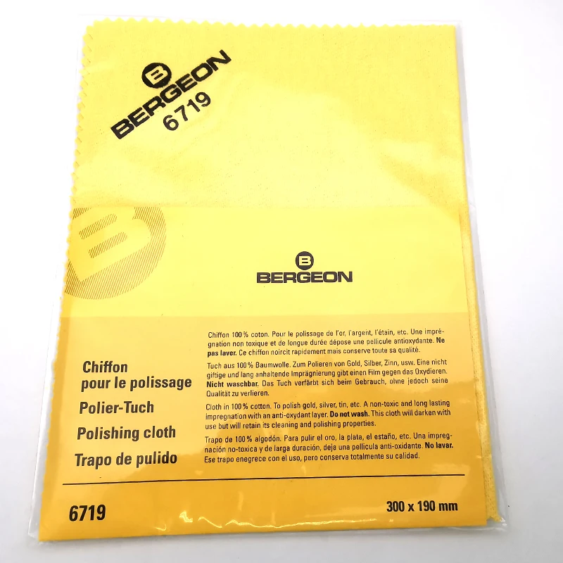 

Original Bergeon 6719 Cotton Polishing Cloth For Gold Watch Silver Jewelry Steel Removing Slight Scratch Watch Repair Tools