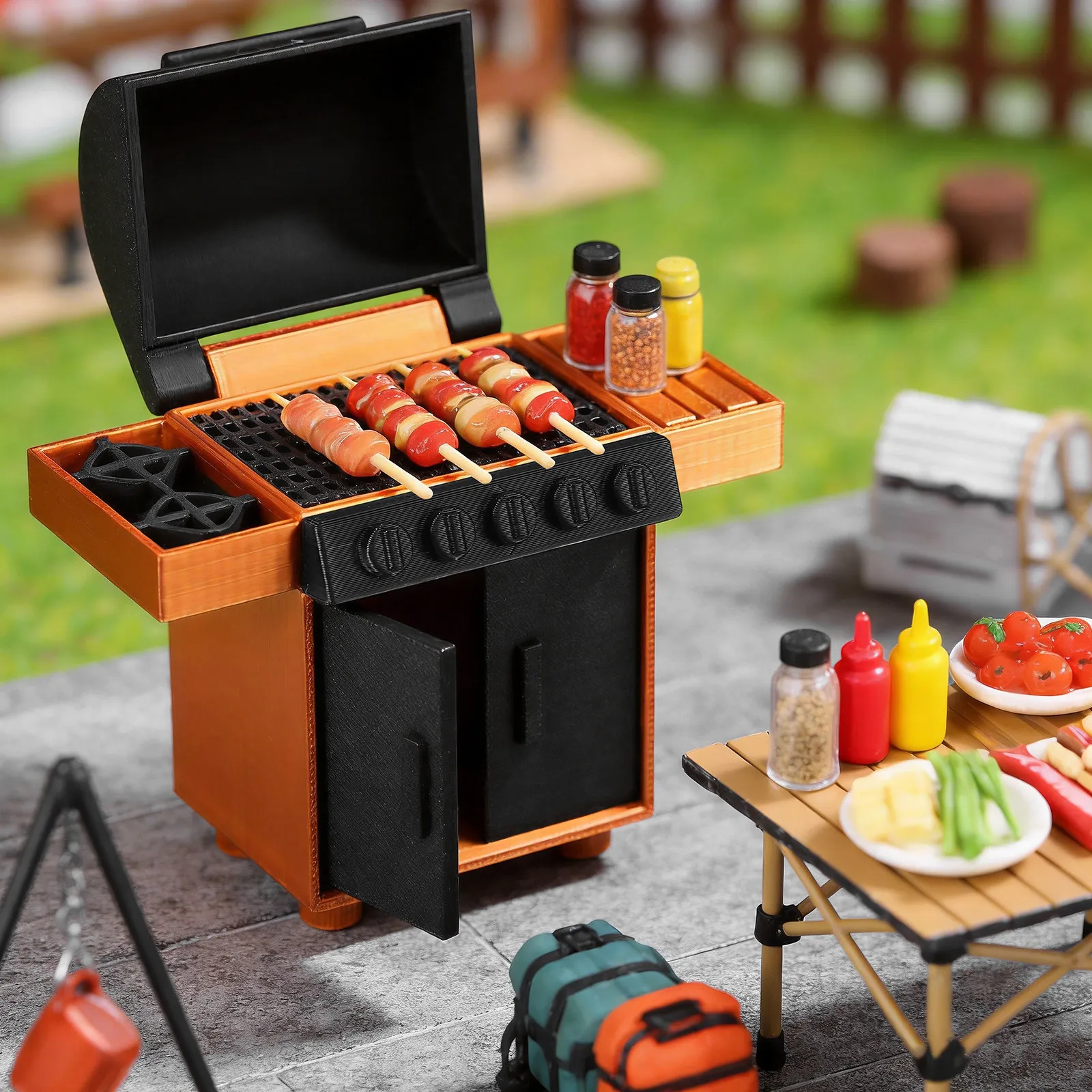 1:12 Ölçekli Mini Barbekü Rafı - Kitchen Outdoor Camping incelemesi ve fiyatı