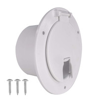 RV Electrical Cable Hatch 5inch With Lid Power Cable Cord Hatch Cover Round Accessory For Trailer Yacht Camper Boat Truck