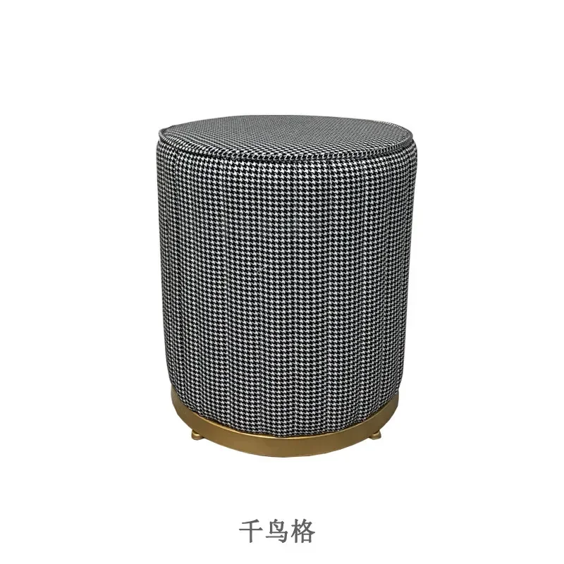 

Simple Vanity Chair Dresser Stools Home Velet Round Stools Pouf Small Sofa Shoe Shop Changing Shoes Bench Ottoman 45*38cm