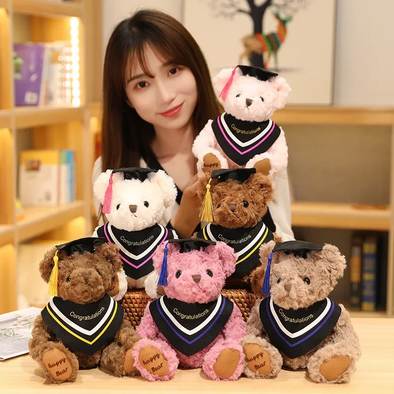 1pc 20cm Cute Dr Bear Plush Toy Stuffed Soft Doctor Bear Dolls Surprise Graduation Gift Lovely Birthday Present