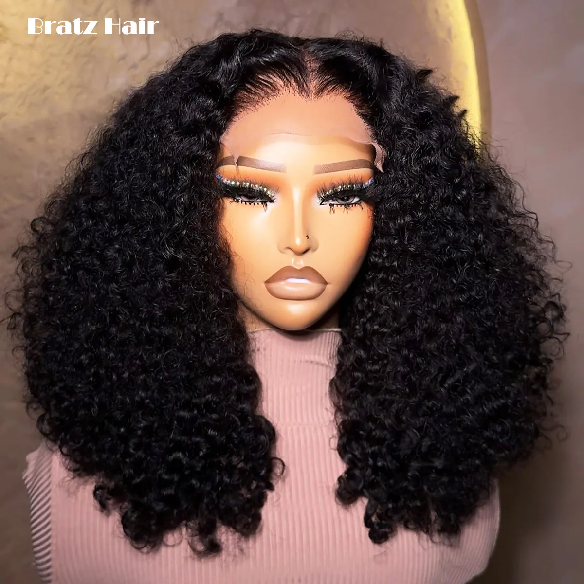 

Суперкачественный парик из натуральных волос с двойным плетением, без клея, с кудрями в стиле пикси, 5x5, натуральный черный цвет, 13x4 HD кружевной фронтальный парик с кудрями для женщин, плотность 350.